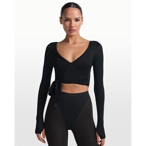 Nike Skims Stretch Knit Long Sleeve Wrap Top Small Brand New with tags Authentic